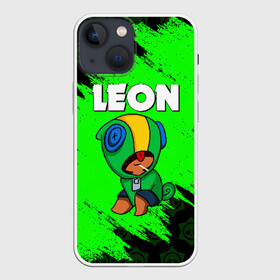 Чехол для iPhone 13 mini с принтом BRAWL STARS LEON в Петрозаводске,  |  | Тематика изображения на принте: brawl stars | bull | colt | crow | leon | stars | берли | бо | брок | ворон | джесси | динамайк | дэррил | кольт | леон | мортис | нита | пайпер | пенни | поко | пэм | рикошет | спайк | фрэнк | шелли | эль примо