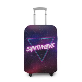 Чехол для чемодана 3D с принтом SYNTHWAVE / RETROWAVE в Петрозаводске, 86% полиэфир, 14% спандекс | двустороннее нанесение принта, прорези для ручек и колес | hotline miami | neon | outrun | outrun electro | retrowave | synth | synthwave | неон | хотлайн майами