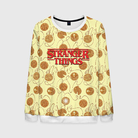 Мужской свитшот 3D с принтом Stranger Thing. Pancakes в Петрозаводске, 100% полиэстер с мягким внутренним слоем | круглый вырез горловины, мягкая резинка на манжетах и поясе, свободная посадка по фигуре | Тематика изображения на принте: beyond | eleven | hopper | jane | mike | stranger | things | wheeler | дастин | дела | джейн | загадочные | майк | одиннадцать | очень | события | странные | уилер | хендерсон | хоппер