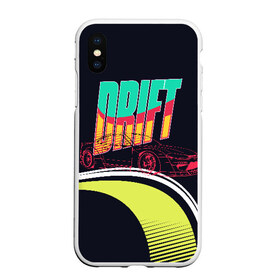 Чехол для iPhone XS Max матовый с принтом Drift Style в Петрозаводске, Силикон | Область печати: задняя сторона чехла, без боковых панелей | Тематика изображения на принте: bosozoku | bosozoku style | drag | drift | japan style | jdm | босудзоку | босузоку | дрифт