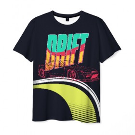 Мужская футболка 3D с принтом Drift Style в Петрозаводске, 100% полиэфир | прямой крой, круглый вырез горловины, длина до линии бедер | bosozoku | bosozoku style | drag | drift | japan style | jdm | босудзоку | босузоку | дрифт