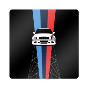 Магнит виниловый Квадрат с принтом BMW в Петрозаводске, полимерный материал с магнитным слоем | размер 9*9 см, закругленные углы | auto | bmw | bmw motorsport | im | x5 | x6 | беха | бмв | бэха