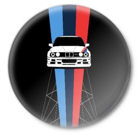 Значок с принтом BMW в Петрозаводске,  металл | круглая форма, металлическая застежка в виде булавки | Тематика изображения на принте: auto | bmw | bmw motorsport | im | x5 | x6 | беха | бмв | бэха
