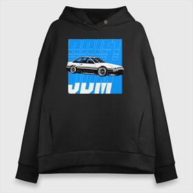 Женское худи Oversize хлопок с принтом Drift JDM в Петрозаводске, френч-терри — 70% хлопок, 30% полиэстер. Мягкий теплый начес внутри —100% хлопок | боковые карманы, эластичные манжеты и нижняя кромка, капюшон на магнитной кнопке | bosozoku | bosozoku style | drag | drift | japan style | jdm | босудзоку | босузоку | дрифт