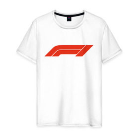 Мужская футболка хлопок с принтом Formula 1 в Петрозаводске, 100% хлопок | прямой крой, круглый вырез горловины, длина до линии бедер, слегка спущенное плечо. | f1 | formula 1 | formula1 | ф1 | формула 1 | формула1