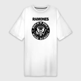Платье-футболка хлопок с принтом Ramones в Петрозаводске,  |  | ramone | ramones | группа | джонни | джоуи | ди ди томми | марки | панк | поп | раманес | раманэс | рамон | рамонес | рамонэс | рамоун | рамоунз | рамоунс | рок | хард | хардрок