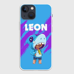 Чехол для iPhone 13 mini с принтом BRAWL STARS LEON SHARK в Петрозаводске,  |  | android | brawl stars | colt | crow | games | leon | penny | poco. | shelly | spike | wanted | брав | бравл старс | звезды | игры | мобильные игры | старс