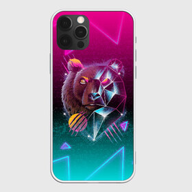 Чехол для iPhone 12 Pro Max с принтом RETRO CYBER BEAR NEON в Петрозаводске, Силикон |  | hotline miami | neon | new retro wave | outrun | outrun electro | retro | retrowave | synth | synthwave | медведь | неон | ретро | хотлайн майами