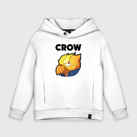 Детское худи Oversize хлопок с принтом BRAWL STARS CROW PHOENIX в Петрозаводске, френч-терри — 70% хлопок, 30% полиэстер. Мягкий теплый начес внутри —100% хлопок | боковые карманы, эластичные манжеты и нижняя кромка, капюшон на магнитной кнопке | android | brawl stars | colt | crow | games | leon | penny | poco. | shelly | spike | wanted | брав | бравл старс | звезды | игры | мобильные игры | старс