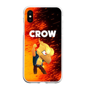 Чехол для iPhone XS Max матовый с принтом BRAWL STARS CROW PHOENIX в Петрозаводске, Силикон | Область печати: задняя сторона чехла, без боковых панелей | android | brawl stars | colt | crow | games | leon | penny | poco. | shelly | spike | wanted | брав | бравл старс | звезды | игры | мобильные игры | старс