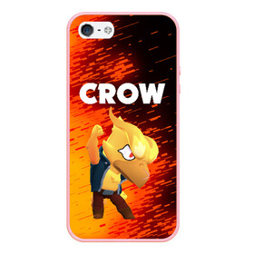 Чехол для iPhone 5/5S матовый с принтом BRAWL STARS CROW PHOENIX в Петрозаводске, Силикон | Область печати: задняя сторона чехла, без боковых панелей | android | brawl stars | colt | crow | games | leon | penny | poco. | shelly | spike | wanted | брав | бравл старс | звезды | игры | мобильные игры | старс