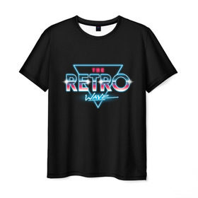 Мужская футболка 3D с принтом The Retro Wave в Петрозаводске, 100% полиэфир | прямой крой, круглый вырез горловины, длина до линии бедер | 80 | cyber | game | hotline | hotlinemiami | maiami | music | outrun | retro | retrowave | synth | synthwave | игра | кибер | ретро