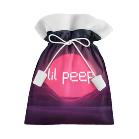 Подарочный 3D мешок с принтом lil peep(Logo) в Петрозаводске, 100% полиэстер | Размер: 29*39 см | cry baby | lil peep | logo | rap | заход солнца | знаменитости. эмо | известный исполнитель | неон | пип | редактируемое лого | реп | розоватый оттенок | рок | рэп | яркий фон