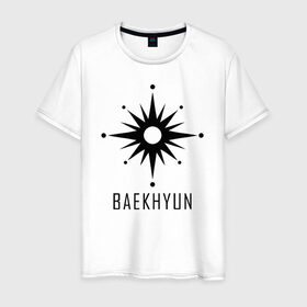 Мужская футболка хлопок с принтом EXO BAND BAEKHYUN в Петрозаводске, 100% хлопок | прямой крой, круглый вырез горловины, длина до линии бедер, слегка спущенное плечо. | baekhyun | chanyeol | d.o. | exo | exo band | exo k | exo m | kai | kris | lay | luhan | sehun | suho | tao | xiumin | пэкхён | чен | эхо