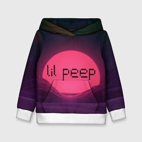 Детская толстовка 3D с принтом lil peep(Black Logo) в Петрозаводске, 100% полиэстер | двухслойный капюшон со шнурком для регулировки, мягкие манжеты на рукавах и по низу толстовки, спереди карман-кенгуру с мягким внутренним слоем | Тематика изображения на принте: cry baby | lil peep | logo | rap | заход солнца | знаменитости. эмо | известный исполнитель | неон | пип | редактируемое лого | реп | розоватый оттенок | рок | рэп | яркий фон