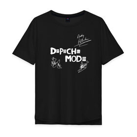 Мужская футболка хлопок Oversize с принтом Автографы Depeche Mode в Петрозаводске, 100% хлопок | свободный крой, круглый ворот, “спинка” длиннее передней части | Тематика изображения на принте: depeche mode | альтернативный | вестник моды | депеш мод | депешмод | дэйв гаан | индастриал | мартин гор | музыка | новая волна | роза | рок | синти поп | электроник | энди флетчер