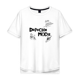 Мужская футболка хлопок Oversize с принтом Depeche Mode в Петрозаводске, 100% хлопок | свободный крой, круглый ворот, “спинка” длиннее передней части | depeche mode | альтернативный | вестник моды | депеш мод | депешмод | дэйв гаан | индастриал | мартин гор | музыка | новая волна | роза | рок | синти поп | электроник | энди флетчер