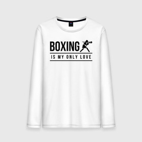 Мужской лонгслив хлопок с принтом Boxing (двухсторонняя) в Петрозаводске, 100% хлопок |  | boxing | my life | бокс | моя жизнь