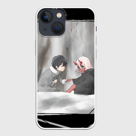 Чехол для iPhone 13 mini с принтом ноль два перевертыш в Петрозаводске,  |  | 02 | anime | darling in the franxx | hiro | manga | zero two | аниме | ахегао | любимый во франксе | манга | милый во франксе | ноль два | хиро