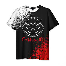 Мужская футболка 3D с принтом Overlord в Петрозаводске, 100% полиэфир | прямой крой, круглый вырез горловины, длина до линии бедер | overlord | аниме | гранж | лого | логотип | оверлорд | сериал | текстура