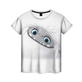 Женская футболка 3D с принтом ABOMINABLE (Эверест) в Петрозаводске, 100% полиэфир ( синтетическое хлопкоподобное полотно) | прямой крой, круглый вырез горловины, длина до линии бедер | abominable | детям | для детей | ети | йети | лу | мультфильм | отвратительный | чудовище | эверест