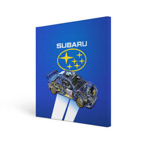Холст квадратный с принтом Subaru в Петрозаводске, 100% ПВХ |  | sti | subaru | subaru impreza | subaru impreza wrx sti | subaru sti | субару | субару импреза