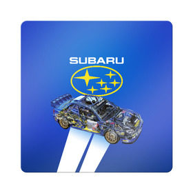 Магнит виниловый Квадрат с принтом Subaru в Петрозаводске, полимерный материал с магнитным слоем | размер 9*9 см, закругленные углы | sti | subaru | subaru impreza | subaru impreza wrx sti | subaru sti | субару | субару импреза