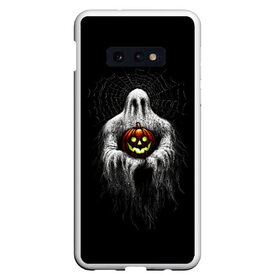 Чехол для Samsung S10E с принтом Halloween в Петрозаводске, Силикон | Область печати: задняя сторона чехла, без боковых панелей | 19 | 2019 | cat | ghost | halloween | ведьма | динозавр | кости | кошка | ночь | паук | приведение | призрак | скелет | тыква | тьма | ужас | хелловин | хеллоувин | хэллоуин | череп