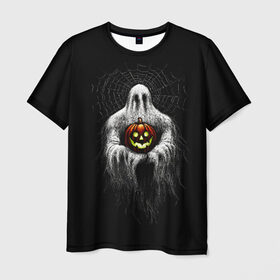 Мужская футболка 3D с принтом Halloween в Петрозаводске, 100% полиэфир | прямой крой, круглый вырез горловины, длина до линии бедер | 19 | 2019 | cat | ghost | halloween | ведьма | динозавр | кости | кошка | ночь | паук | приведение | призрак | скелет | тыква | тьма | ужас | хелловин | хеллоувин | хэллоуин | череп