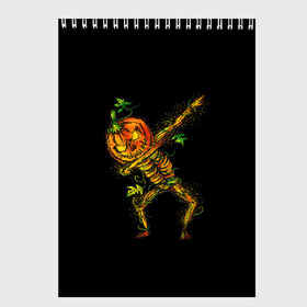 Скетчбук с принтом Dabbing Pumpkin в Петрозаводске, 100% бумага
 | 48 листов, плотность листов — 100 г/м2, плотность картонной обложки — 250 г/м2. Листы скреплены сверху удобной пружинной спиралью | 19 | 2019 | cat | ghost | halloween | ведьма | динозавр | кости | кошка | ночь | паук | приведение | призрак | скелет | тыква | тьма | ужас | хелловин | хеллоувин | хэллоуин | череп