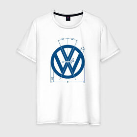 Мужская футболка хлопок с принтом Volkswagen в Петрозаводске, 100% хлопок | прямой крой, круглый вырез горловины, длина до линии бедер, слегка спущенное плечо. | Тематика изображения на принте: golf | golf gti | volkswagen | вольксваген | фолькс ваген | фольксваген