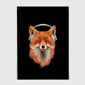 Постер с принтом Лиса в наушниках в Петрозаводске, 100% бумага
 | бумага, плотность 150 мг. Матовая, но за счет высокого коэффициента гладкости имеет небольшой блеск и дает на свету блики, но в отличии от глянцевой бумаги не покрыта лаком | 20 | 2020 | 2k20 | 2к20 | animal | animals | forest | fox | headphones | music | new year | redhead | smile | животное | животные | зима | лес | лис | лиса | лисица | музыка | наушники | новый год | рыжая | смайл | улыбка | фыр