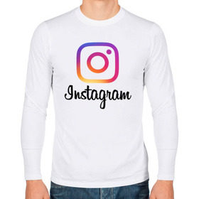 Мужской лонгслив хлопок с принтом Instagram в Петрозаводске, 100% хлопок |  | application | instagram | инстаграм | приложение