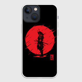 Чехол для iPhone 13 mini с принтом Samurai в Петрозаводске,  |  | ahegao | anime | blood | japan | samurai | senpai | warior | аниме | ахегао | воин | катана | кровавая | кровавый | кровь | луна | самураи | самурай | семпай | сенпай | солнце | япония