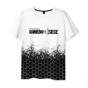 Мужская футболка 3D с принтом RAINBOW SIX | SIEGE в Петрозаводске, 100% полиэфир | прямой крой, круглый вырез горловины, длина до линии бедер | 6 | outbreak | rainbow | rainbow six siege | six | tom clancys | радуга осада | том клэнси