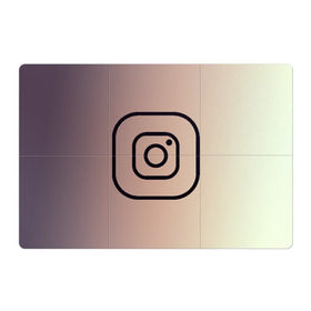 Магнитный плакат 3Х2 с принтом instagram(simple logo) в Петрозаводске, Полимерный материал с магнитным слоем | 6 деталей размером 9*9 см | instagram | logo | инстаграм | лого | мягкие цвета | приложение | простая картинка | фотоаппарат | черная картинка | черный | черный значок | черный цвет