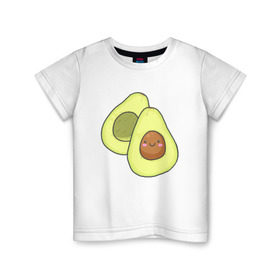 Детская футболка хлопок с принтом Авокадо в Петрозаводске, 100% хлопок | круглый вырез горловины, полуприлегающий силуэт, длина до линии бедер | Тематика изображения на принте: avocados | авокадо | веганский | вегетарианский | вегетарианское | еда | едой | еды | зеленое | зелёные | зеленый | фрукт | фруктами | фруктовое | фруктовый | фрукты