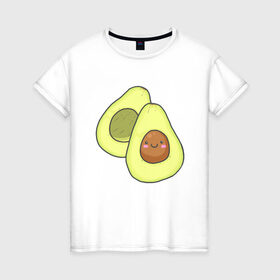 Женская футболка хлопок с принтом Авокадо в Петрозаводске, 100% хлопок | прямой крой, круглый вырез горловины, длина до линии бедер, слегка спущенное плечо | avocados | авокадо | веганский | вегетарианский | вегетарианское | еда | едой | еды | зеленое | зелёные | зеленый | фрукт | фруктами | фруктовое | фруктовый | фрукты