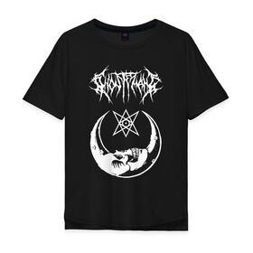 Мужская футболка хлопок Oversize с принтом GHOSTEMANE в Петрозаводске, 100% хлопок | свободный крой, круглый ворот, “спинка” длиннее передней части | eric whitney | ghostemane | trash | треш