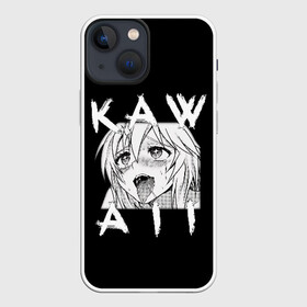 Чехол для iPhone 13 mini с принтом KAWAII в Петрозаводске,  |  | ahegao | anime | girl | girls | hikky | kawaii | kowai | senpai | waifu | yandre | аниме | ахегао | вайфу | девушка | кавай | кун | семпай | сенпай | тян
