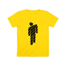 Детская футболка хлопок с принтом Billie Eilish. в Петрозаводске, 100% хлопок | круглый вырез горловины, полуприлегающий силуэт, длина до линии бедер | Тематика изображения на принте: bili | billie eilish | били | билли айлиш | музыка