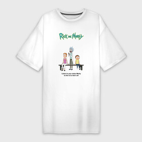 Платье-футболка хлопок с принтом Rick and Morty в Петрозаводске,  |  | morty | rick | rick and morty | summer | t shirt | vdosadir