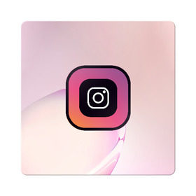 Магнит виниловый Квадрат с принтом Instagram(редактируемое лого) в Петрозаводске, полимерный материал с магнитным слоем | размер 9*9 см, закругленные углы | 