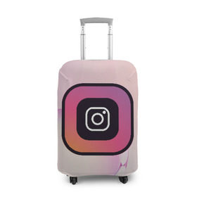 Чехол для чемодана 3D с принтом Instagram(редактируемое лого) в Петрозаводске, 86% полиэфир, 14% спандекс | двустороннее нанесение принта, прорези для ручек и колес | 