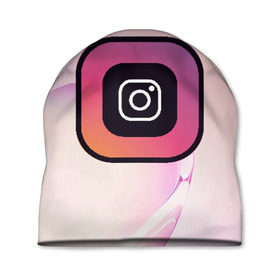 Шапка 3D с принтом Instagram(редактируемое лого) в Петрозаводске, 100% полиэстер | универсальный размер, печать по всей поверхности изделия | 