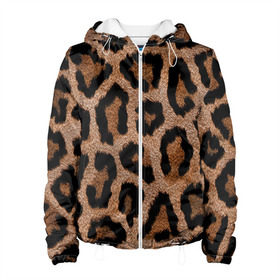 Женская куртка 3D с принтом Леопардовая расцветка в Петрозаводске, ткань верха — 100% полиэстер, подклад — флис | прямой крой, подол и капюшон оформлены резинкой с фиксаторами, два кармана без застежек по бокам, один большой потайной карман на груди. Карман на груди застегивается на липучку | леопард | леопардовая | леопардовые | леопардовый | леопарды | пятнистые | пятнистый | пятнистым | расцветка