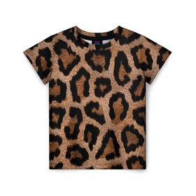 Детская футболка 3D с принтом Леопардовая расцветка в Петрозаводске, 100% гипоаллергенный полиэфир | прямой крой, круглый вырез горловины, длина до линии бедер, чуть спущенное плечо, ткань немного тянется | леопард | леопардовая | леопардовые | леопардовый | леопарды | пятнистые | пятнистый | пятнистым | расцветка