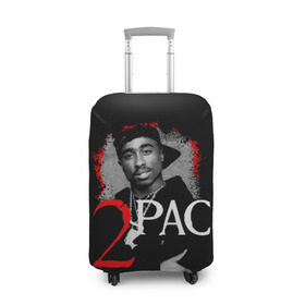 Чехол для чемодана 3D с принтом 2pac в Петрозаводске, 86% полиэфир, 14% спандекс | двустороннее нанесение принта, прорези для ручек и колес | 2pac | changes | nigga | oldschool | pac | rap | нигга | олдскулл | пак | рэп | тупак