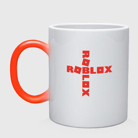 Кружка хамелеон с принтом ROBLOX в Петрозаводске, керамика | меняет цвет при нагревании, емкость 330 мл | roblox | roblox simulator. | код роблокс | роблокс | роблокс симулятор