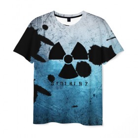 Мужская футболка 3D с принтом S.T.A.L.K.E.R 2 в Петрозаводске, 100% полиэфир | прямой крой, круглый вырез горловины, длина до линии бедер | game | stalker | stalker 2 | глуховский | радиация | сталкер | сталкеры | чернобыль | ядерный взрыв